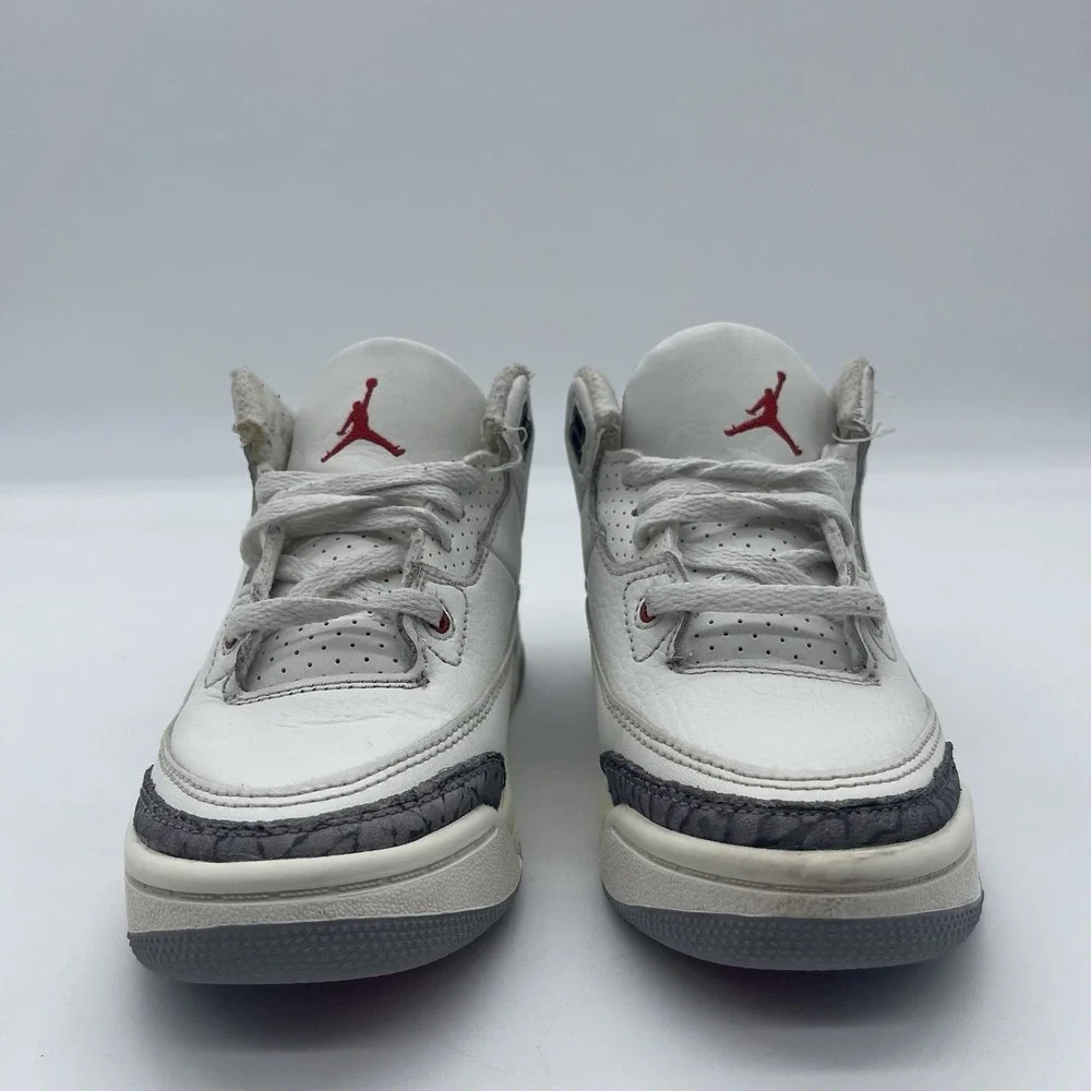 Nike Air Jordan 3 Retro Kid's Size 11C Shoes DM0966-100 'White Cement' Sneakers